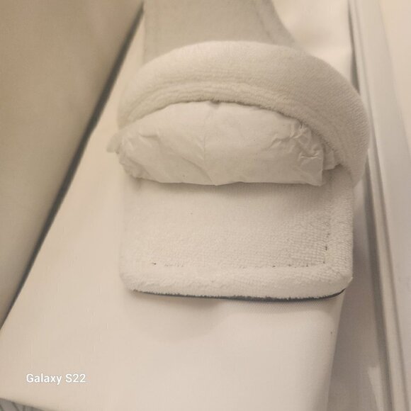 Good American Terry Slide On Sandal White Heels. NIB. Size : Various - Picture 6 of 9